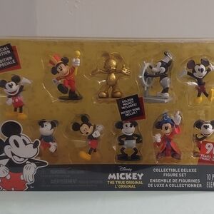 Disney Mickey Collectible Deluxe Figure Set - Yellow, Red, Gold, Black, Blue
